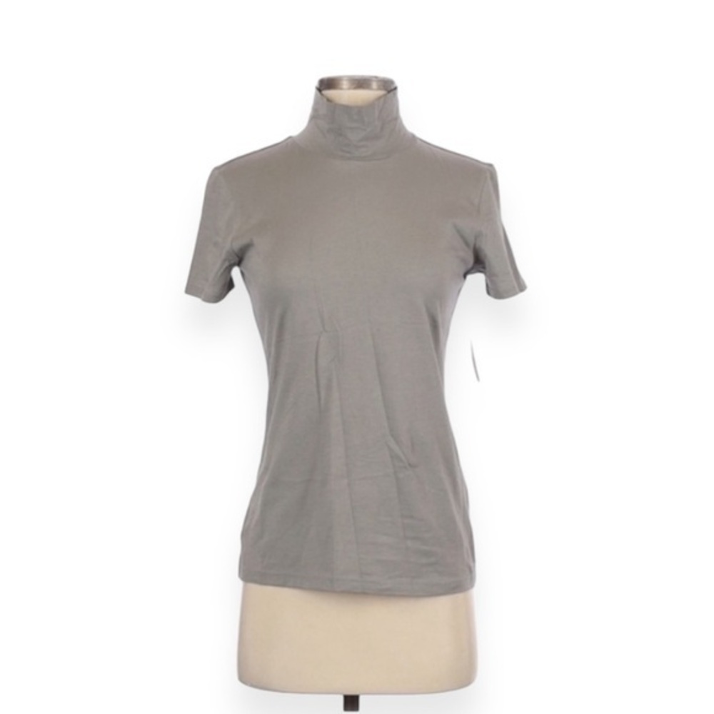 PHILOSOPHY SHORT SLEEVE TURTLE NECK TOP